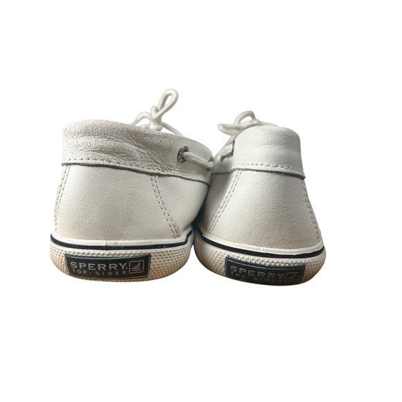 Sperry Top-Sider White Leather Boat Shoes Womens Size 6 - Picture 5 of 7